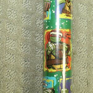 Vintage 2016 X-mas Gift Wrap Teenage Mutant Ninja Turtles- New Sealed! 70 Sq Ft
